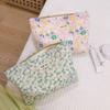 518 Flower Pattern Canvas Makeup Cosmetic Bag Travel Toiletry Organizer Storage Pouch