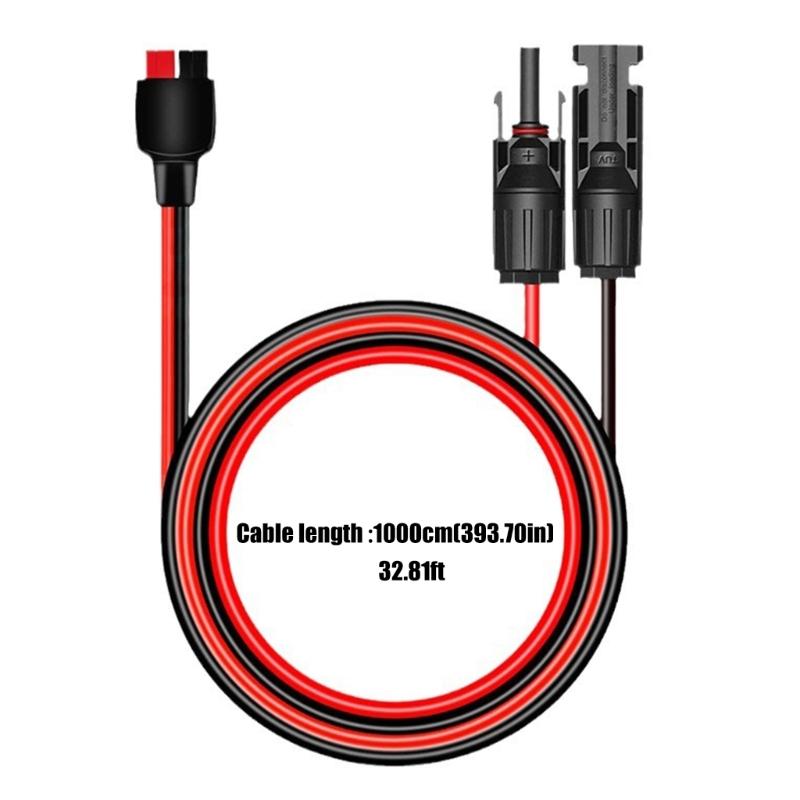 Тяжелый тип солнечного кабеля 10AWG с разъемами, водонепроницаемый, для солнечных панелей, аккумуляторных систем
