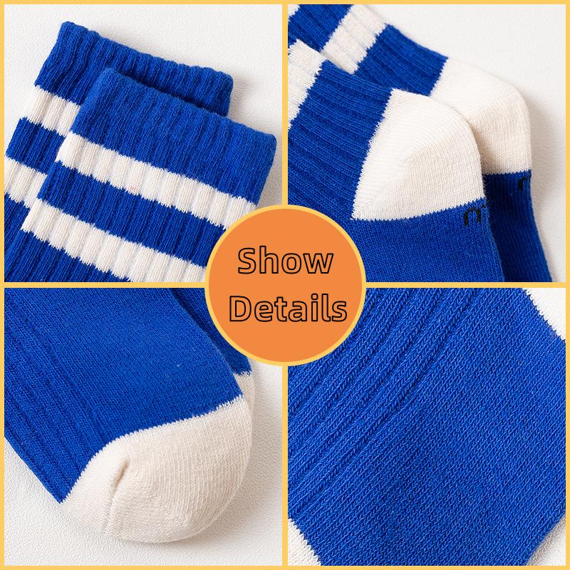 1-12 лет Хлопковые детские носки в японском стиле Черно-белые полоски Детские гольфы Весна Осень Мальчики Девочки Школьные Спортивные носки