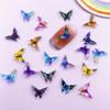 30 шт. смешанная смола, красочные мини-милые блестящие хрустальные бабочки для дизайна ногтей, плоская задняя часть, стразы, аппликация, декор, сделай сам, свадебные аксессуары для скрапбукинга, ремесла