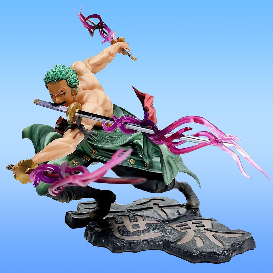 One Piece 10 см Фигурки Игрушки Аниме GK Ророноа Зоро Трехлезвийный Sa-maximum ПВХ Коллекционная фигурка Фигурки Куклы Подарки Детям
