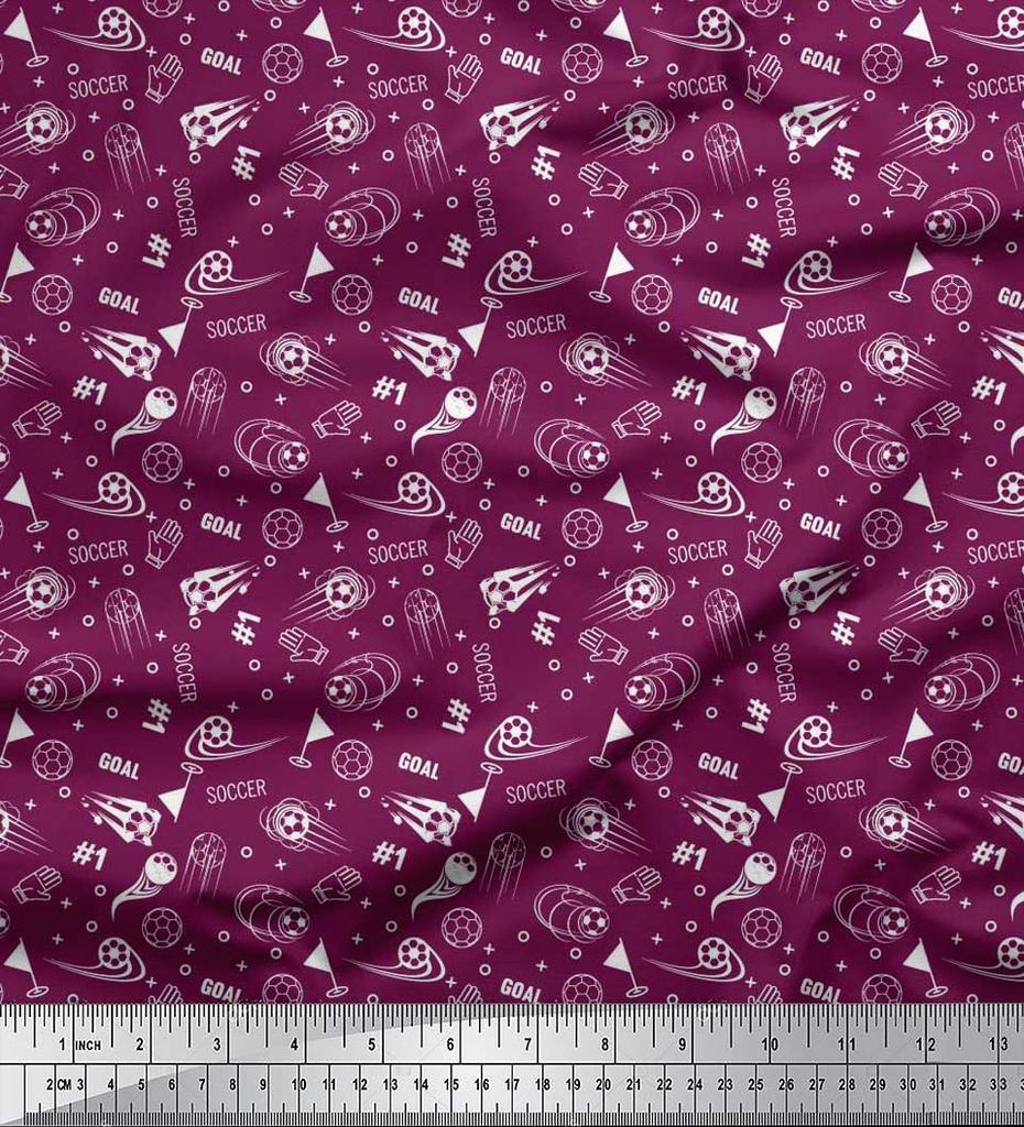 Soimoi Японский креп-сатин, геометрический знак, флаг и футбольная спортивная ткань с принтом по метрам, 42 дюйма