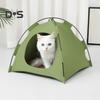 Палатка для домашних животных, уличный домик для кошек с нескользящим дном, устойчивый к ультрафиолетовому излучению, переносной складной крытый уличный навес для кошек, домик для собак