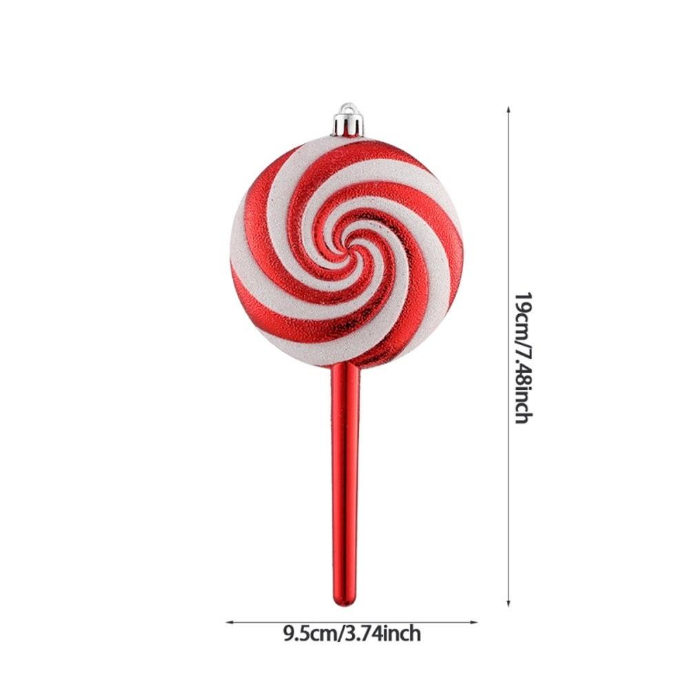 Hanging Loop Christmas Tree Ornaments Red White Lollipop Ornament Christmas Tree Decoration