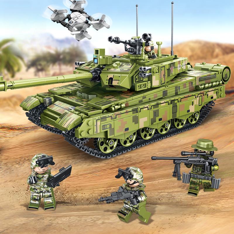 1144 шт. военная серия Тип 99A основной боевой танк для мальчиков строительный блок игрушка в подарок без коробки