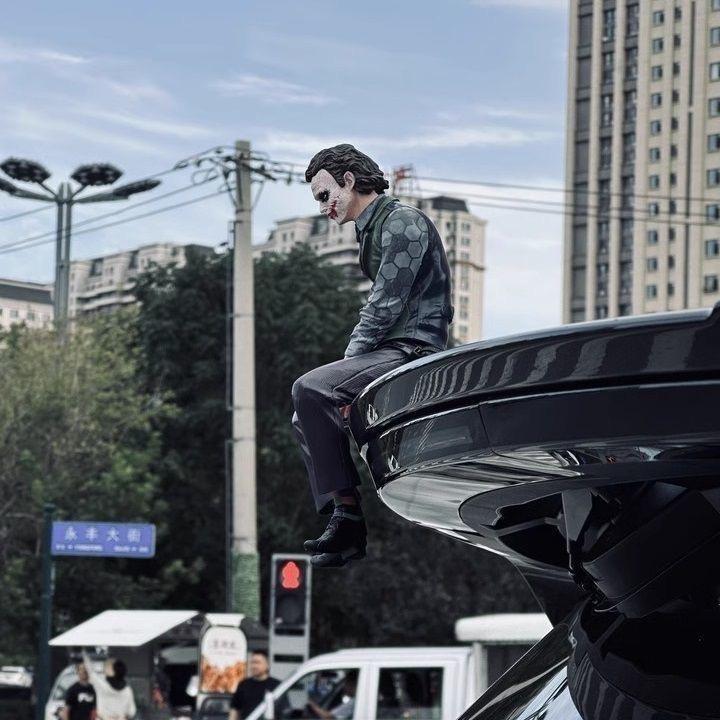 Новый Джокер Хит Леджер Фигурки Автомобиль Декор Крыши Портативный Дикая Маска Статуя Модель Автомобиля Кукла Игрушка Коллекция Рождественский Подарок