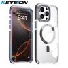 KEYSION Прозрачный магнитный чехол для MagSafe для iPhone 14 15 Pro Max Беспроводная зарядка Ударопрочный чехол для телефона для iPhone 14 15 Plus