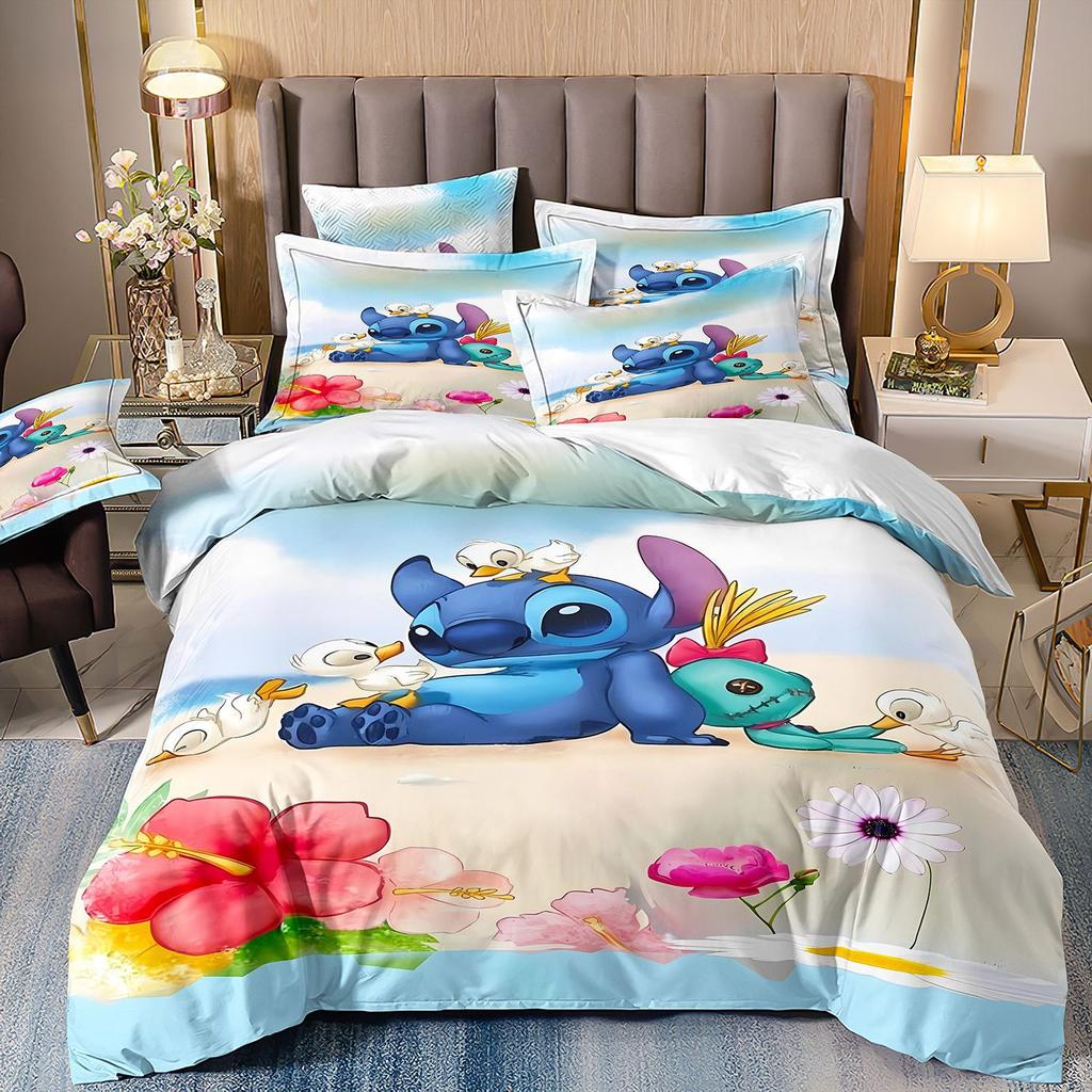 Комплект стеганого одеяла с 3D цифровой печатью Комплект постельного белья из трех предметов Четыре предмета Начальный аукцион