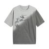 Li Ning CF Outdoor Series Scenic Letter Round Neck Breathable Versatile Loose Short Sleeve T-Shirt Men T-Shirt Asphalt-Gray ATSV193-5