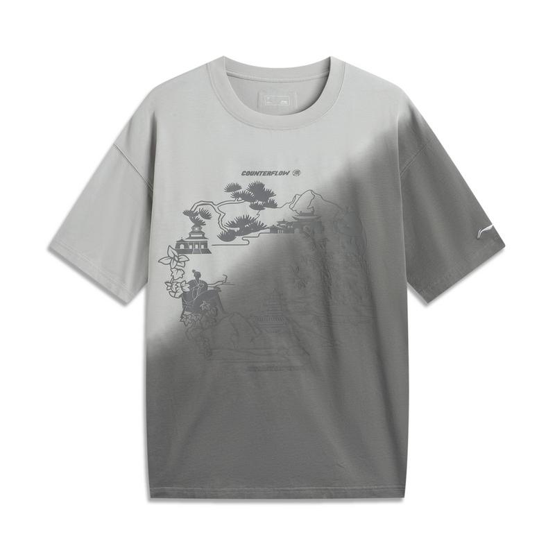 Li Ning CF T Shirt Men's Asphalt Gray ATSV193-5