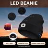 LED Bluetooth Music Beanie Hat, Rechargeable Lighted Knit Cap with Headphones, Warm Winter Outdoor Night Running Camping Hat for Men Women