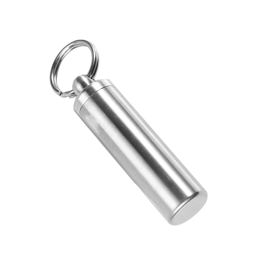 Брелок для лекарств из нержавеющей стали для путешествий, кемпинга, чрезвычайных ситуаций