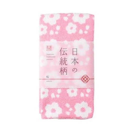 Senshu Towel Japanese traditional pattern face made Japan thin dye-resistant cherry blossom.