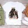 Mom's Mother's Day Themed Printed Round Neck Plus Size Fashionable Loose Cotton Short Sleeved Top T-Shirts Women’s