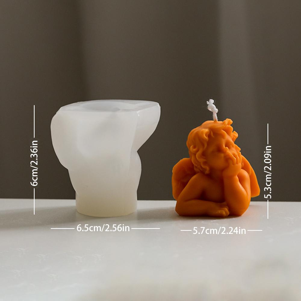 Силиконовая форма для свечи в виде ракушки-херувима, форма для смолы «Ангел-ракушка», «сделай сам», ручная работа, домашний декор, свеча, мыловарение