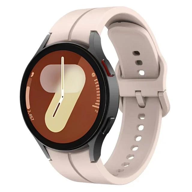 Оригинальный силиконовый ремешок для Samsung Galaxy Watch 7/6/5/4 44мм 40мм 5 Pro Спортивный браслет Galaxy Watch 6 4 Classic 47мм 43мм Ремешок
