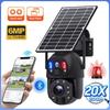 Solar Camera 10X/20X Zoom Dual 3MP Lens Recording Humanoid Tracking Surveillance Camera Waterproof Outdoor Alarm Linkage CCTV