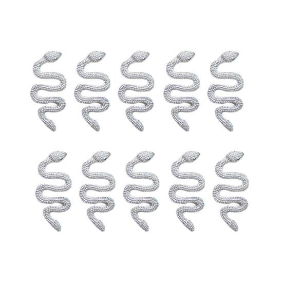 Yousheng 10Pcs/Set Nail Ornament DIY Jewelry Glitter Minimalist Snake Artistic Novelty Nail Jewelry for Women