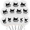 Cat Pet Dog Birthday Party Latex Balloons Cute Cartoon Kitten Print Balloons Supplies Meow Kitty Theme Balloons for Birthday