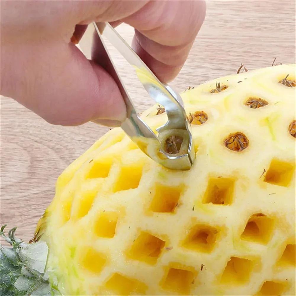 Strawberry Eye Remover Fruit Peeler Kitchen Knife Gadgets Pineapple Slicer Clips Stainless Steel Pineapple Corer Slicer Cutter