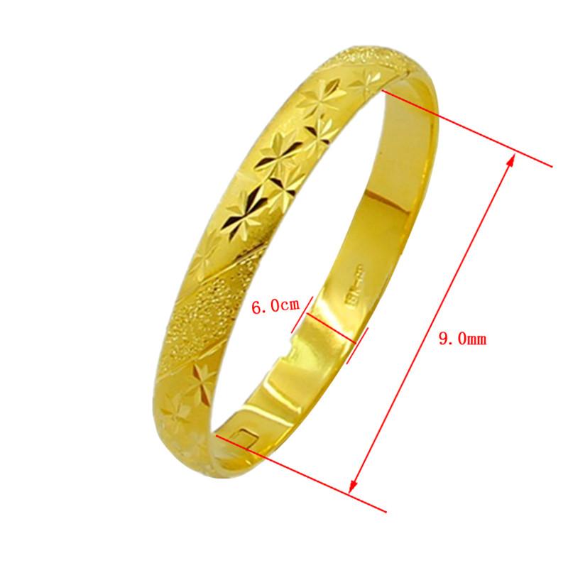 24k Gold Bracelet Plating Gold Gypsophila Gold Color Bracelet For Women Wedding Jewelry Gifts