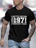 " ОГРАНИЧЕННОЕ ИЗДАНИЕ 1971 года" Принт с буквами Повседневные футболки с круглым вырезом и коротким рукавом для мужчин, Модные повседневные летние футболки, Подарки на день рождения