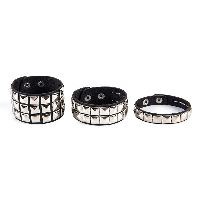 Уникальный браслет с заклепками и широкими манжетами в стиле панк, готический рок, унисекс, мужской браслет, ювелирные изделия