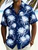 Men's Neon Tropical Floral Print Casual shirt, Personalized Summer style, Suitable For Night travel, Pool Parties And Daily Wear