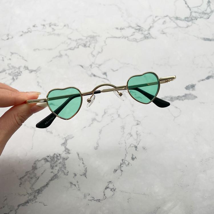 Мини маленькие очки мужские модные хип-хоп солнцезащитные очки маленькие любовь ретро смешные маленькие оправы глаз персонализированные солнцезащитные очки женские