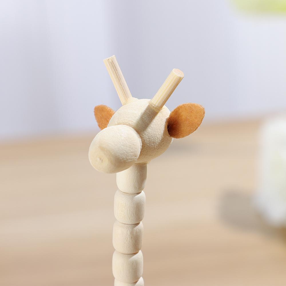 Figurine Home Decoration Educational Toys Wood DIY Craft Wooden Animal Ornaments Mini Desktop Decor