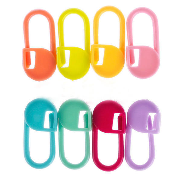 Полезные 30 разноцветных пластиковых инструментов для вязания, зажим для иглы для вязания крючком