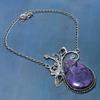 Пурпурит, Иолит Ручной работы Ювелирное изделие из стерлингового серебра 925 пробы Ожерелье 18" t0N14