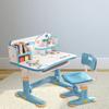 Расширенный настольный стол с мультиразделением, набор стульев с мультяшным рисунком, детский учебный стол с регулируемой высотой и набор стульев с выдвижным ящиком