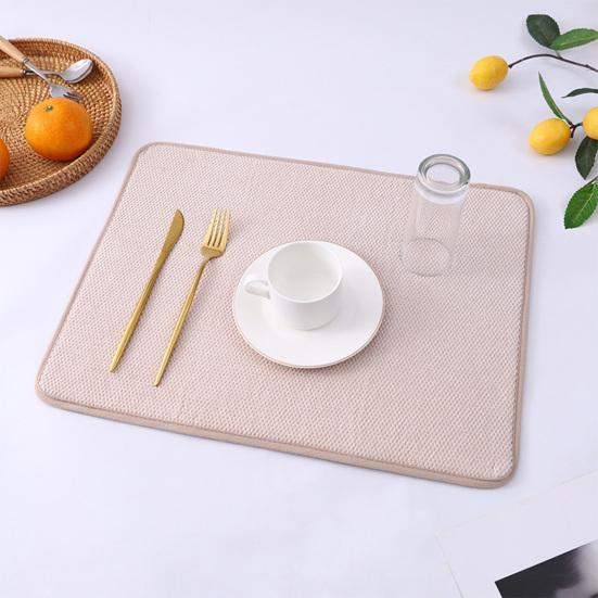 Microfiber Drying Mat Super Absorbent Quick-Dry Dish Drying Pad for Kitchen Countertop Heat Resistant Dining Table Mat for Pots Pans Cups