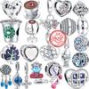 925 Silver Sisters Heart Pavé Sparkling Pendant Paw Print Coffee Cup Beads Fit Charm Bracelet DIY Women Original Jewelry