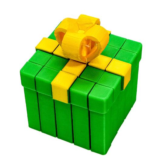 Подарочная коробка Игрушка-непоседа 3D-печать Рождественское украшение Трансформируемая подарочная коробка Игрушка для снятия стресса Наполнитель для чулка для подростков и взрослых Праздничное украшение