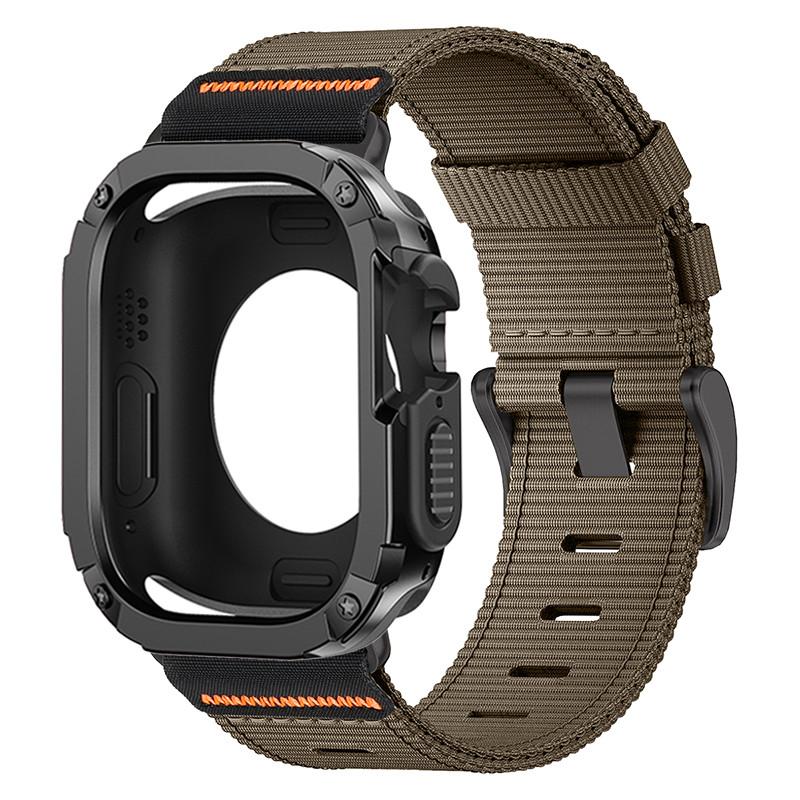 Чехол + Нейлоновый ремешок для Apple Watch Серии 11 10 42 46 мм Ultra 3 49 мм Защитный TPU PC Чехол для Iwatch 987 44 45 мм 6SE54 40 41 мм