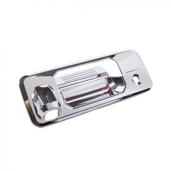 Silver Tailgate Handle Cover Set w/Camera Hole For Toyota Tundra 2014-21