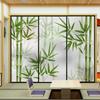 Chinese Style Bamboo Stained Glass Films Privacy Windows Film   Static Cling Home Decorative Frosted Window Stickers