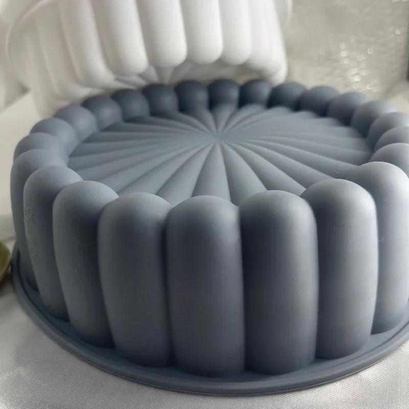 Round Silicone Cake Mold Sunflower Shaped Baking Pan Large Tool Embryo Making Molds Household Kitchen Convenience Small Tools