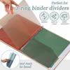 Janlaugh 4 Sets 5 Tab Plastic Binder Dividers Plastic Index with Pockets for 3 Ring Binders 9 3/4 x 11 1/2 Inches 3 Hole Page Colorful Dividers