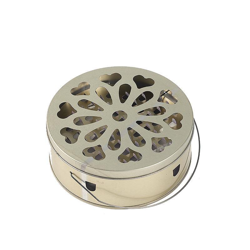 Stainless Steel Mosquito Coil Holder with Lid - Fireproof & Scald-Proof Incense Burner for Outdoors