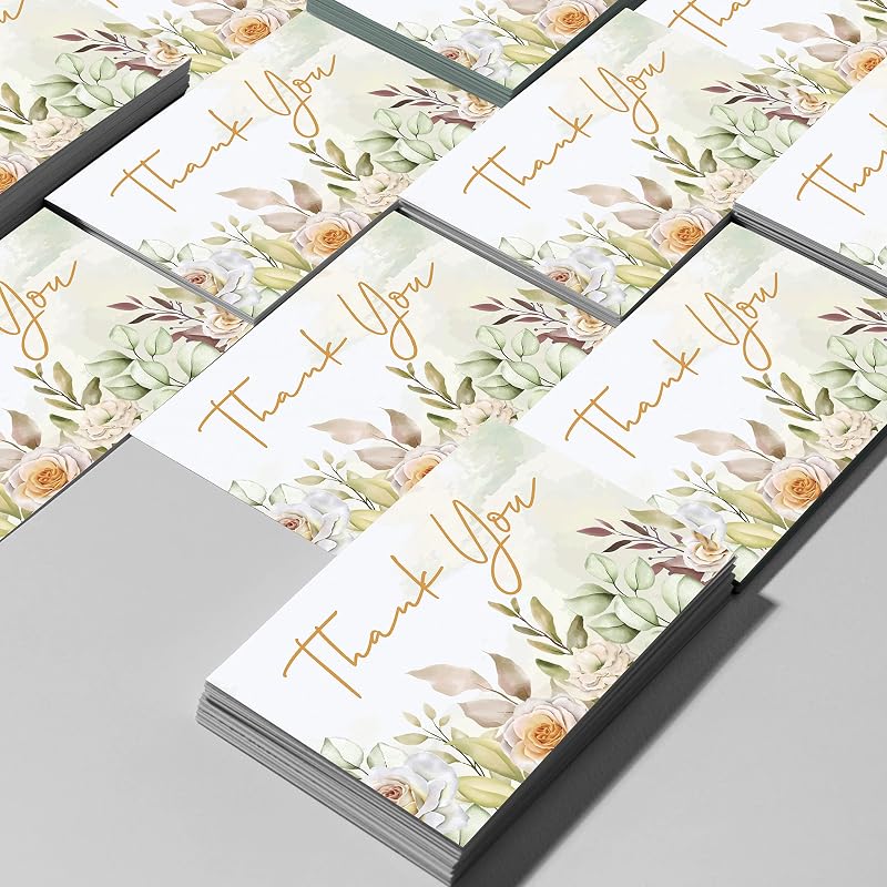 Clickedin - 50 Pieces Multi Occasion Thank You Greeting Cards and Tags