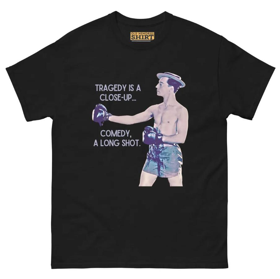 Buster Keaton Boxing Vintage Silent Film Comedy Retro Classic Funny Movie Shirt Unisex T-Shirt