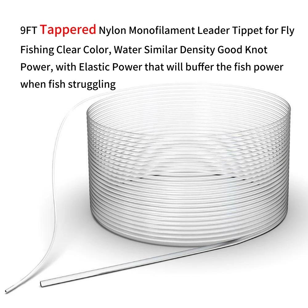 Bimoo, 2 сумки, 9 футов, 12 фунтов, 15 фунтов, 20 фунтов, конические поводки для ловли нахлыстом, палочки большого размера, нейлоновая монофильная леска для ловли нахлыстом, леска