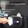 Car interior High-quality car tissue box leather storage box For BMW M M3 M5 M6 X3 E46 E90 F30 G20 E36 E34 X6 G20 Accessory