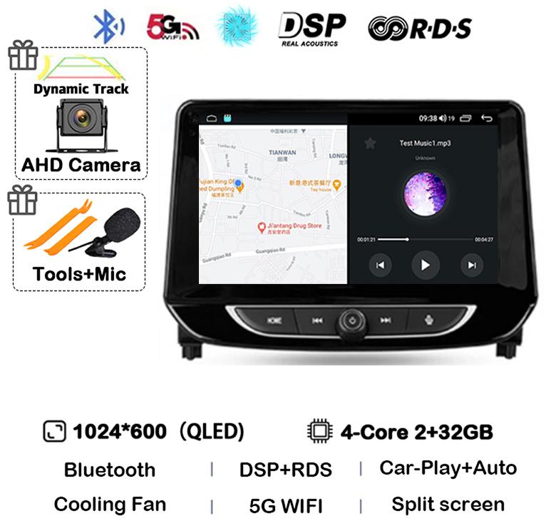 Android 14 Carplay Auto 4G+WIFI автомобильное радио для Chevrolet Tracker 4 2019 2020 2021 2022 Мультимедиа Стерео Видео Плеер GPS Аудио