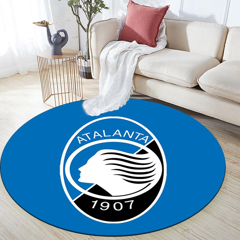 Круглый ковер с принтом Atalanta BC, Нескользящий моющийся круглый ковер для гостиной, спальни, игровой комнаты, Декор для спортивного болельщика, Праздничный подарок на день рождения