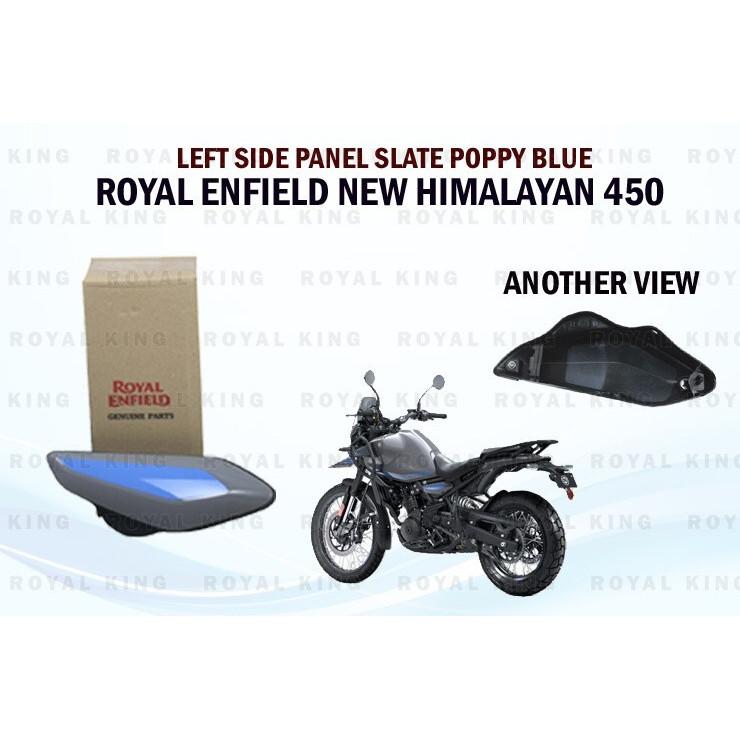 Left "Side Panel Slate Poppy Blue For Royal Enfield New Himalayan 450"