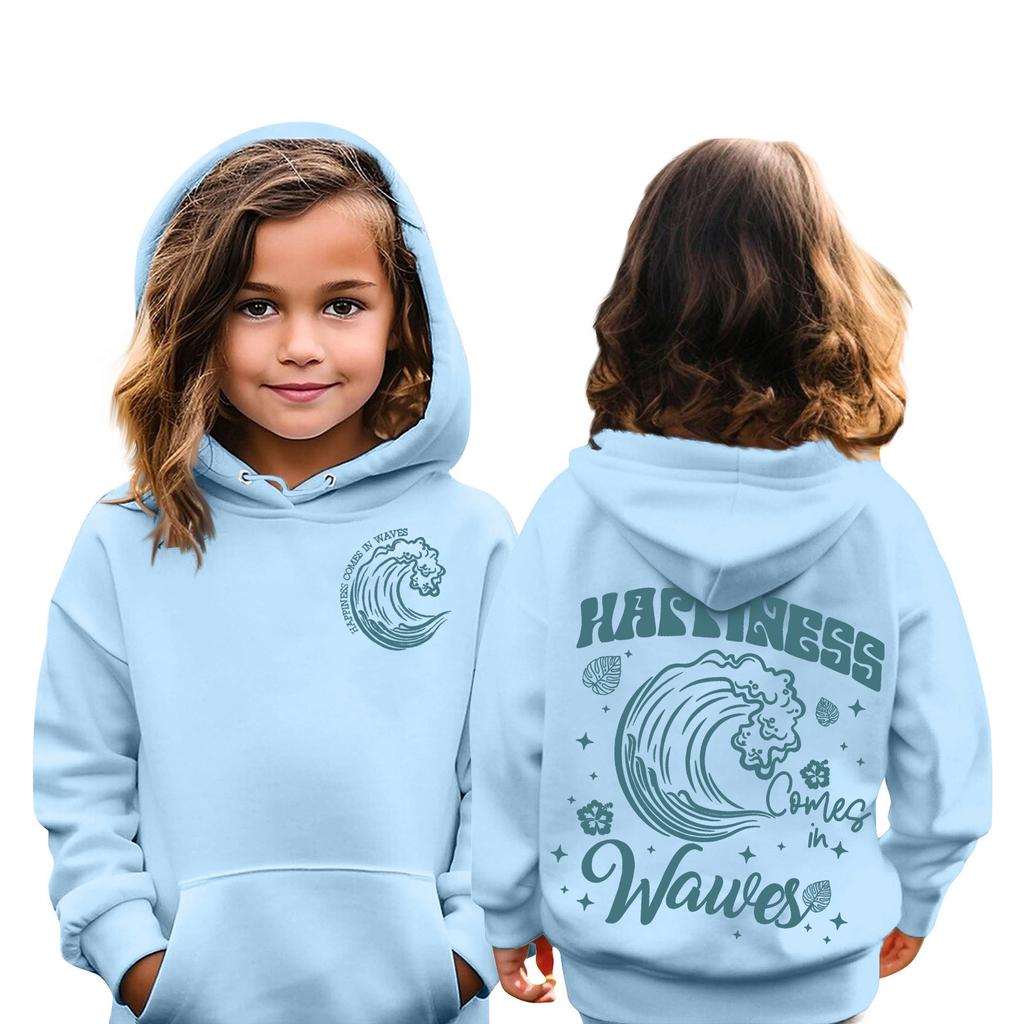 Детские толстовки, свободная спортивная рубашка с капюшоном и принтом, модная спортивная рубашка